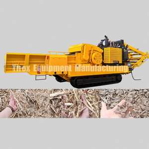 Broyeur de bois diesel Nouveau broyeur à marteaux horizontal pour le bois et les branches d'arbres Composant de noyau de moteur Machine à chunker en bois - Product Image 1