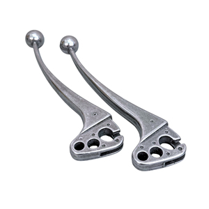 Paire de leviers d'embrayage à embout sphérique + leviers de frein avant (type large) pour Lambretta LI S1, LI S2, TV2 - Product Image 1