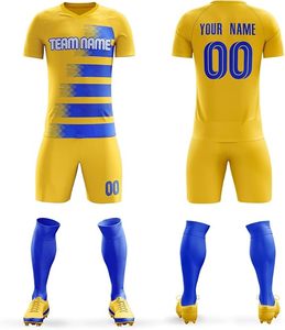 Fabrication professionnelle d'uniformes de football unisexes, 100% polyester, respirants, confortables, à manches courtes, imprimés, faible MOQ, vêtements de sport - Product Image 1