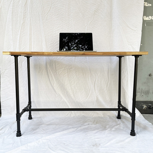 โต๊ะไม้ HBWD027 ทนทาน ขนาด 120x60 ซม. สไตล์โมเดิร์นอินดัสเทรียล ขาทำจากไม้เมลลาก้า เหมาะสำหรับสำนักงาน โรงเรียน โรงพยาบาล - Product Image 5