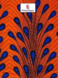 6 Yards 100 Percent Cotton African Wax Print and Ankara Kente Gold Fabric New Arrival <b>for</b> Clothing Loincloth Libya - Product Image 2