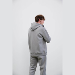 2024 personalizado para hombre XL invierno entrenamiento Jogging conjunto cómodo 100% algodón polar tela de talla grande cremallera Sudadera con capucha impresa delgada - Product Image 2