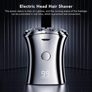 Mini Afeitadora Eléctrica Inalámbrica de Viaje para Hombre, Resistente al Agua IPX7, con Doble Cuchilla y Pantalla Inteligente, Fuente de Alimentación USB Reemplazable - Product Image 6