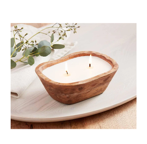 Portavelas de madera Grado superior Acacia Masa de madera Forma de mariposa Tazón Vela Artículo decorativo - Product Image 2