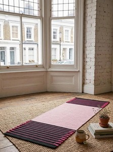 DignityArtHandicraft Contemporary Handmade Chenille <b>Rug</b> Rectangle Black Pink White Home Decor - Product Image 4