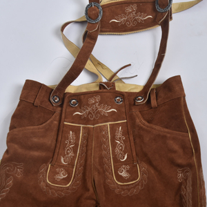 High Quality Men Traditional German Oktoberfest Lederhosen Distress Leather Shorts Bavarian Shorts Latest German Bavarian Pants - Product Image 3