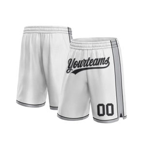 Pantalones Cortos de Baloncesto Reversibles Personalizados de Doble Cara, Color Morado y Blanco, con Estampado Digital de Nombre, Número y Logotipo, Ropa Deportiva para Hombre - Product Image 3