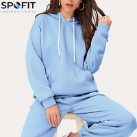 Conjunto Deportivo de Dos Piezas para Mujer, Talla Grande, Transpirable, con Bordado, Sudadera de Manga Larga y Pantalones Anchos para Invierno