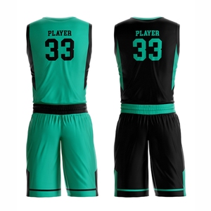 Conjuntos de uniformes de baloncesto reversibles personalizados transpirables que absorben la humedad Anti-UV de talla grande estampado de verano - Product Image 3