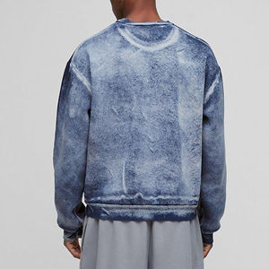 OEM/ODM Organic 100% Cotton <b>Vintage</b> Acid Wash Hoodie & <b>Sweatshirt</b> Custom Logo Pullover Drop Shoulder <b>Oversized</b> Fit <b>Sweatshirt</b> - Product Image 5