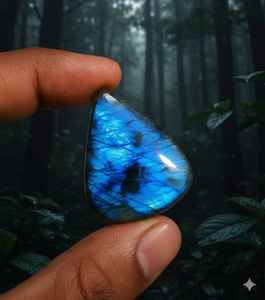 Pierre précieuse Labradorite de qualité AAA en vrac, prix imbattable, Labradorite bleue naturelle pour la fabrication de bijoux, feu bleu, 20% de réduction et cadeau - Product Image 6