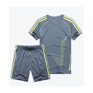 ชุดฟุตบอลสำหรับผู้ชายชุดยูนิฟอร์มฟุตบอลของฝรั่งเศสเสื้อฟุตบอลและกางเกงขาสั้นพิมพ์ลาย - Product Image 1