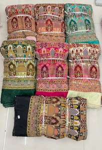 Tissu en crêpe naturel de qualité supérieure, design crêpe, fortement brodé, matière crêpe Daman, respirant, applicable pour les vêtements de mode, en gros - Product Image 2