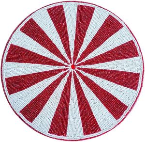 Napperon de broderie perlée fait à la main Inde-ensemble de motifs de perles de rocaille artisanales accessoire pour tapis et coussinets projet cousu à la main - Product Image 6