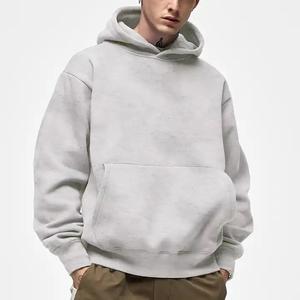 Vente en gros 100% coton polaire Logo sweat à capuche en relief poids lourd en relief blanc homme pull à capuche sweats unisexe rue - Product Image 1