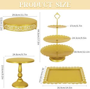 Elegante Soporte de Metal para Tartas y Postres para Fiestas Juveniles, Presentación de Tartas Moderna y Ecológica - Product Image 6