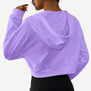 Sweat à capuche sportif anti-rides pour femmes respirant à usage quotidien sweats à capuche pour femme Style flexible - Product Image 4