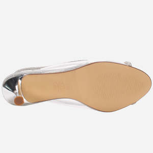 Sandales CATALINA pour femmes Unze London, chaussures de soirée transparentes décorées de strass, en fibre de polyester - Product Image 5