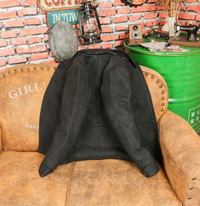 Veste d'hiver vintage en cuir d'agneau mat huilé pour homme, coupe ajustée, anti-chute, imperméable, coupe-vent, style urbain - Product Image 3