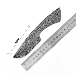 Cuchillo de bolsillo de acero damasco forjado a mano con soporte OEM personalizado hoja en blanco espiga completa venta completa para minoristas - Product Image 6