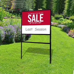 Kim loại H khung sân dấu hiệu với trên và dưới Rider 6 "x 24" và ký ban 18 "x 24" - Product Image 3