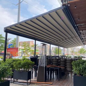 Toits de pergola rétractables automatiques en PVC imperméables sur mesure, patio <span class=keywords><strong>extérieur</strong></span>, auvent motorisé pliable, auvent commercial pour balcon - Product Image 1