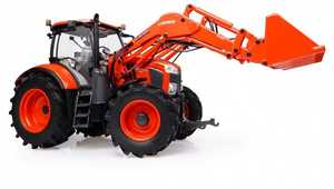 Tracteur Kubota La302 avec accessoires avant et arrière, rouge, 4 roues motrices, machine utilitaire agricole - Product Image 2