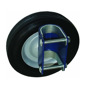 Rueda de puerta SpeeCo para puertas de tubo redondo de 1-5/8 "a 2 pulgadas de diámetro Puertas abiertas y cerradas azules con facilidad Evita la flacidez y el balanceo - Product Image 4