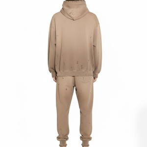 Custom Streetwear Oversized Sun Faded Tracksuit For Men Premium Quality Lightweight Sun Faded Men Pullover Tracksuits - Product Image 2