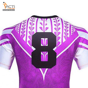 Fabricante de Pakistán 100% poliéster hecho sublimación Rugby uniforme cómodo tela estilo Rugby uniforme - Product Image 4
