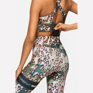 Mallas de entrenamiento con estampado de sublimación personalizada para mujer 100% tela de punto transpirable de la mejor calidad Logo cintura Casual para correr - Product Image 5