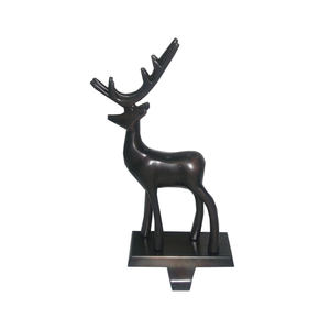 Gran oferta, estilo clásico, Reno metálico, Navidad, soporte decorativo para medias, forma de árbol, fábrica, venta al por mayor, empaquetado en bolsas - Product Image 1