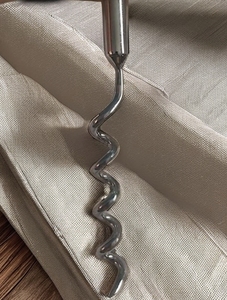 Vintage <strong>Red</strong> Stainless Steel Wine Corkscrew with Wooden <strong>Handle</strong> Metal Wine Bottle Opener with Bamboo <strong>Handle</strong> <strong>Flatware</strong> Sets - Product Image 6