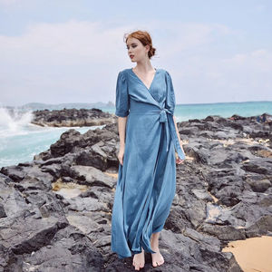 Perfectamente hecho lindo mujeres Casual elegante personalizado A-line largo Maxi vestido Casual indio desgaste largo Maxi vestidos diseñador ropa conjunto - Product Image 1