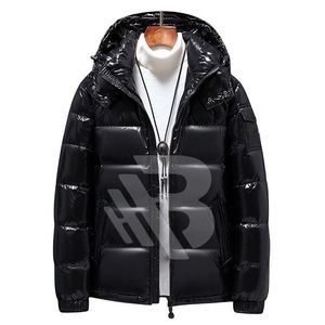 แจ็คเก็ตบอมเบอร์บุนวมสำหรับผู้ชายเสื้อแจ็คเก็ตแบบมีฮู้ดสีขาว - Product Image 1