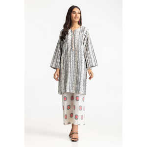 Conjunto de Mujer con Adornos Jacquard, Incluye Camisa y Pantalón Estampado IUSTTS-278 - Product Image 3