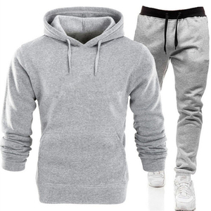 Survêtements à fermeture éclair de couleur unie pour hommes vêtements d'hiver respirants sweat à capuche + pantalon pour hommes vêtements décontractés survêtement de qualité supérieure - Product Image 6