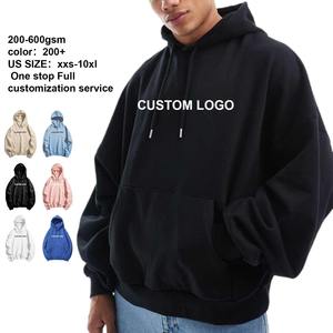 Sweat-shirts unisexes en molleton noir foncé de qualité supérieure 100% coton, lourds, thermiques, confortables et élégants pour hommes - Product Image 1