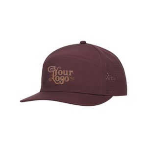 Tour Inspired 7-Panel Golf Hat with Waterproof Performance Fabric Custom Embroidery Logo Woven Tag Breathable <b>Snapback</b> <b>Cap</b> - Product Image 1