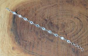 Blue Topaz Sterling Silver <b>Bracelet</b> Faceted Gemstone Adjustable Handmade November Birthstone Jewelry Gift - Product Image 2
