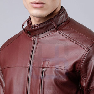 2024 Best Selling Men's <b>Leather</b> <b>Jacket</b> High Quality <b>Long</b> Sleeves High Street Style Quick Dry Breathable Winter OEM Service - Product Image 5