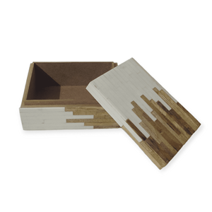 White & Natural Large Inlay Resin and MDF Rectangular Tray at Factory Price for Home & Anniversary Party Snacks Serving Platter - Product Image 6