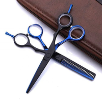 Tijeras de Entresacar de Acero Inoxidable de 6 Pulgadas para Diestros, 28 Dientes, Mango Mediano, Uso Profesional en Salón y Barbería, Doradas