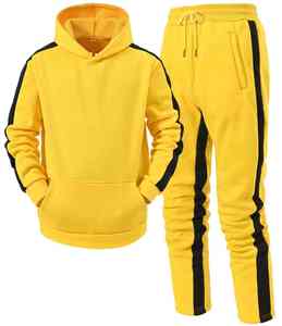 Chándales de hombre transpirables altamente cómodos del fabricante Patrón sólido de etiqueta privada personalizable para invierno - Product Image 1