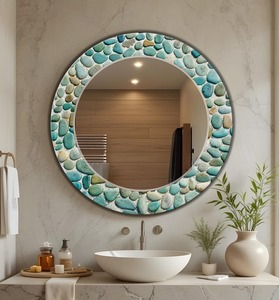 Modern Luxury Bone Inlay Bathroom <b>Wall</b> <b>Mirror</b> Frame Handmade Eco-friendly Home Decor by Global Exports - Product Image 6
