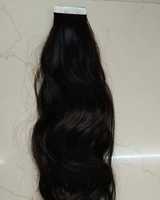 Extensions de cheveux vierges de qualité supérieure, style tape-in, ondulées, Remy, douces, naturelles, sans produits chimiques, inspirées des temples d'Inde du Sud, adaptées à toutes les teintures