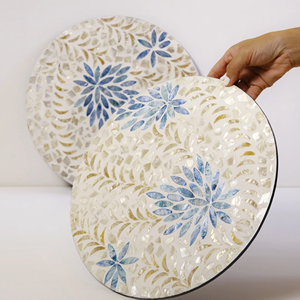 Nouvelle tendance Floral nacre napperon couleur naturelle fête Table décoration vadrouille napperon en gros fabriqué au Vietnam - Product Image 4