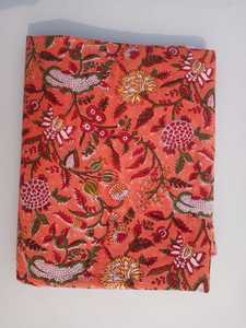 5 yardas indio hecho a mano hermoso estampado 100% tela de gasa de algodón puro, estampado de bloque de mano Bagru estampado Dabu tela, impreso Fab - Product Image 5