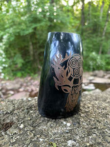 Jarra Vikinga Auténtica Hecha a Mano con Vaso para Chupitos, para Cerveza Fría, Chocolate Frío, Hidromiel, Vino, Jarra para Sublimación DIY - Product Image 4