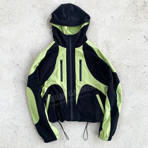 Wholesale Custom Fashion Blank Windproof Nylon Jacket Hoodies Polyester Outdoor <b>Zip</b> <b>up</b> Nylon Windbreaker Jackets Men - Product Image 1